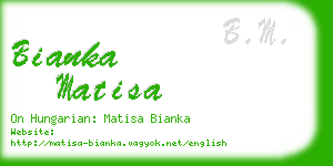 bianka matisa business card